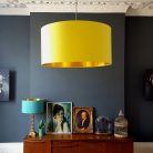 Sunshine Yellow and gold lampshade