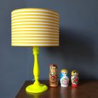 Simple Stripe Lampshade Yellow and white
