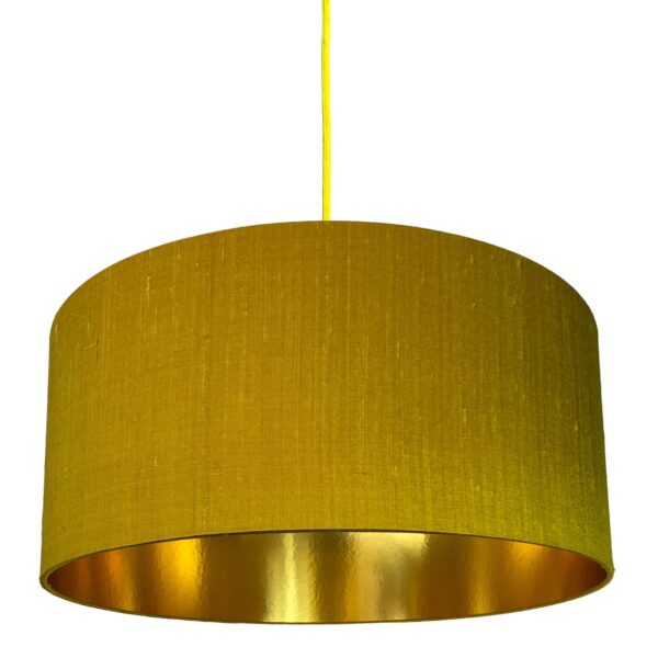 Antique Gold Silk Lampshade With Gold lining