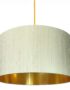 Pebble Silk Lampshade With Gold Lining