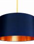 Midnight blue and Copper lampshade
