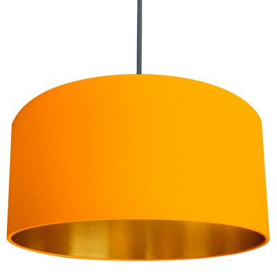 Handmade Lampshades With Gold Lining Love Frankie Egg Yolk Yellow And Gold Lampshade