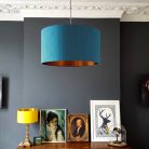 duck egg and Copper Lampshade