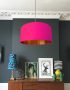 Watermelon Pink and Gold Lampshade