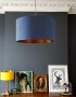 Smoke Silk Lampshade Copper lining