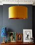 Antique Gold Silk Lampshade with Brushed Copper Lining