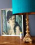 Teal lampshade