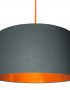 Slate grey and copper lampshade