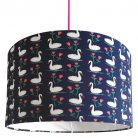 Navy Swan Lampshade