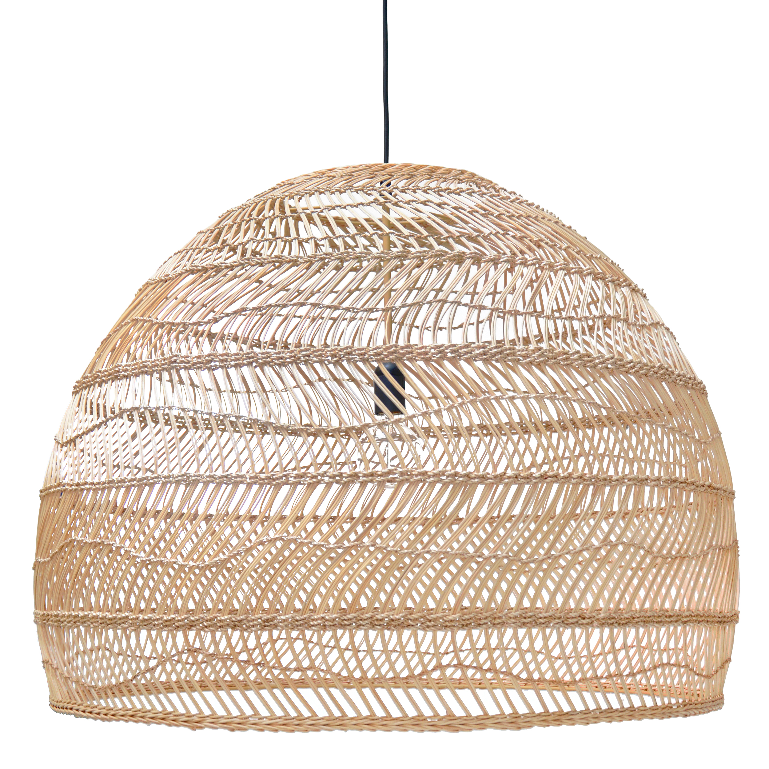 Wicker pendant light