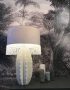 Cactus Table Lamp and LEopard Walk Fringed Lampshade