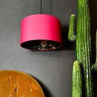 Watermelon Pink and Teal Lemur wallpaper lampshade