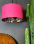 Silver Lemur Lampshade in Bubblegum Pink.