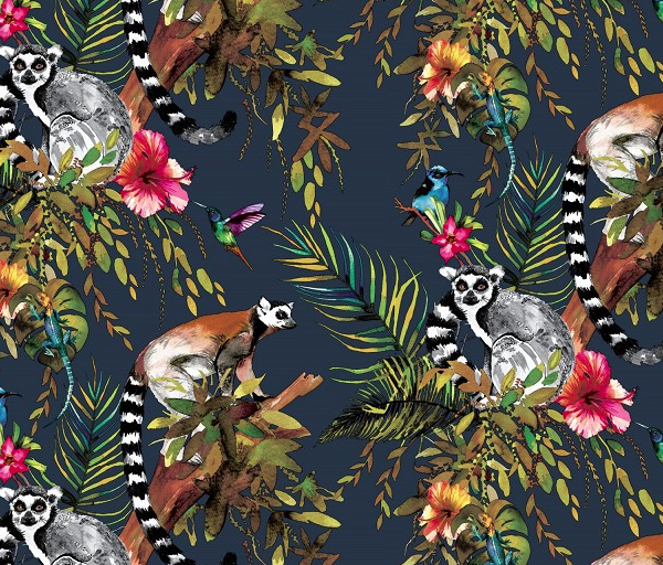 Midnight Blue Lemur Wallpaper