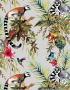 Kooky Lemur Wallpaper in Silver