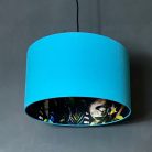 Love Frankie Midnight Blue Lemur Silhouette Lampshade in Sky Blue