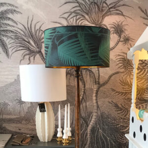 Cole & Sons Palm jungle and gold lined lampshade