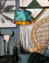 Cole & Sons Palm jungle and gold lined Lampshade