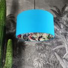 Silver ChiMiracle Wallpaper Silhouette Lampshade in Topaz Blue