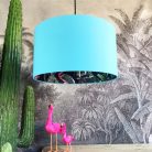Midnight ChiMiracle Wallpaper Silhouette Lampshade in Sky Blue