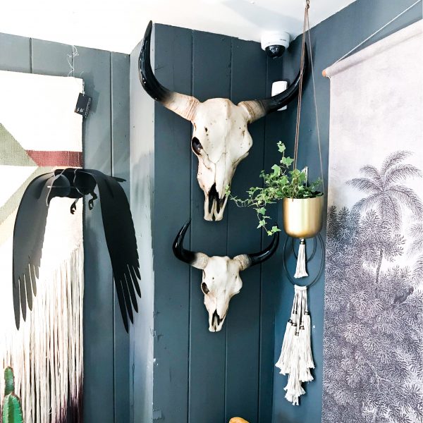 Wall mounted decorative Faux Bison Heads