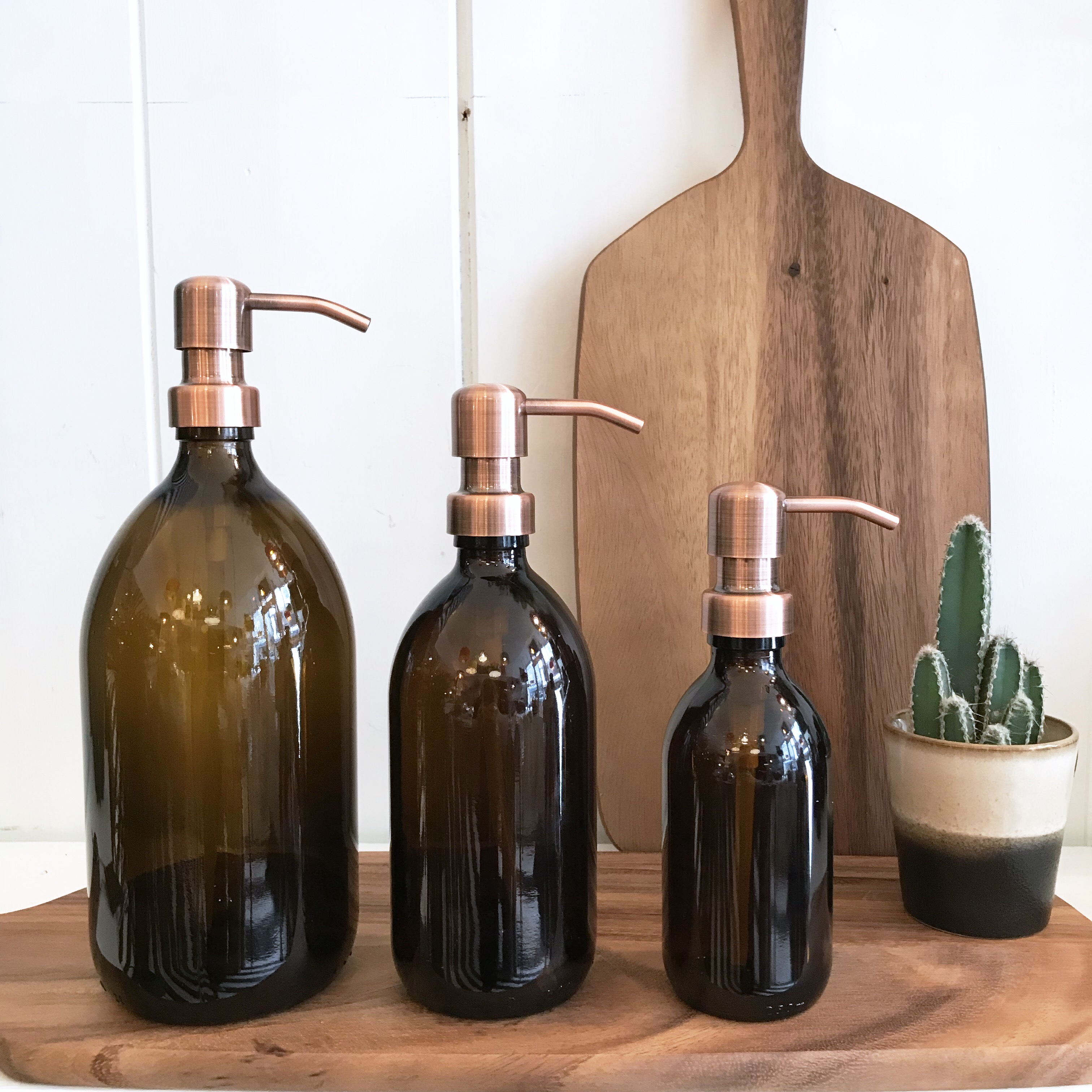 Amber Gl Soap Dispensers With Bronze Pump Love Frankie Amber Gl Soap Dispensers With Bronze Pump