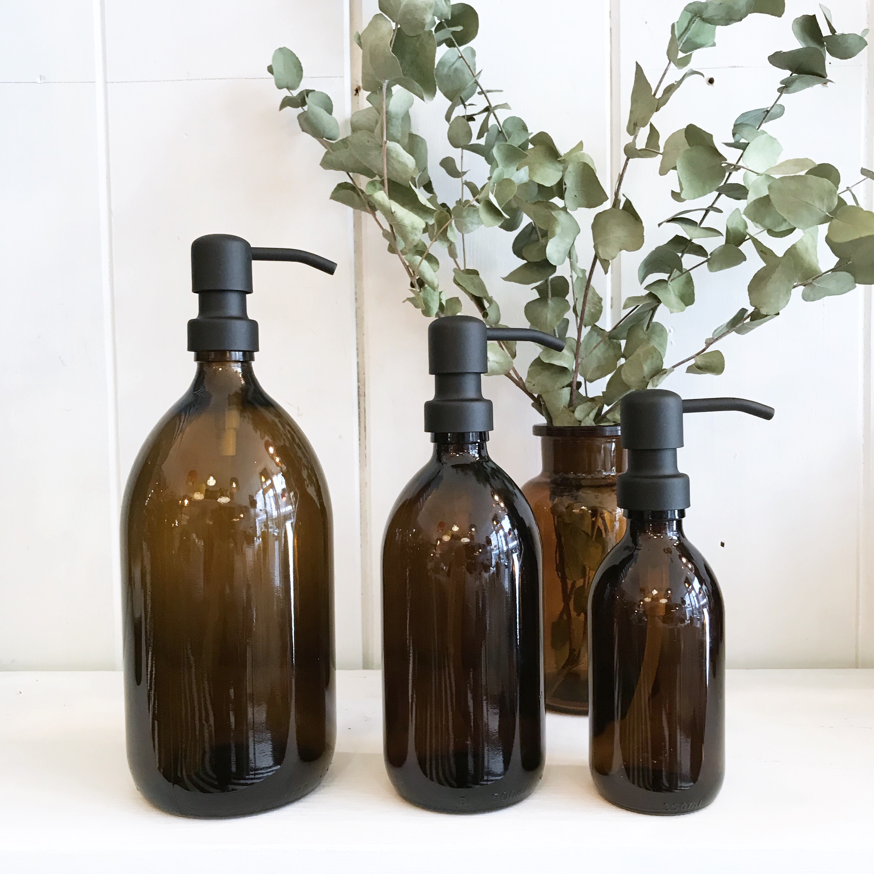 Amber Gl Soap Dispensers With Black Pump Love Frankie Amber Gl Soap Dispensers With Black Pump