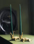 love-frankie-tapered-candle-in-forest-green