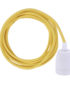 Sunshine Yellow ES27 Flex & Fitting Set with Porcelain Bulb Holder