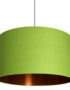 Chartreuse Green Lampshade With Brushed Copper Lining