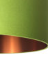 Chartreuse Green Lampshade With Brushed Copper Lining