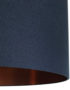 Deep Space Navy Lampshade With Brushed Copper Lining