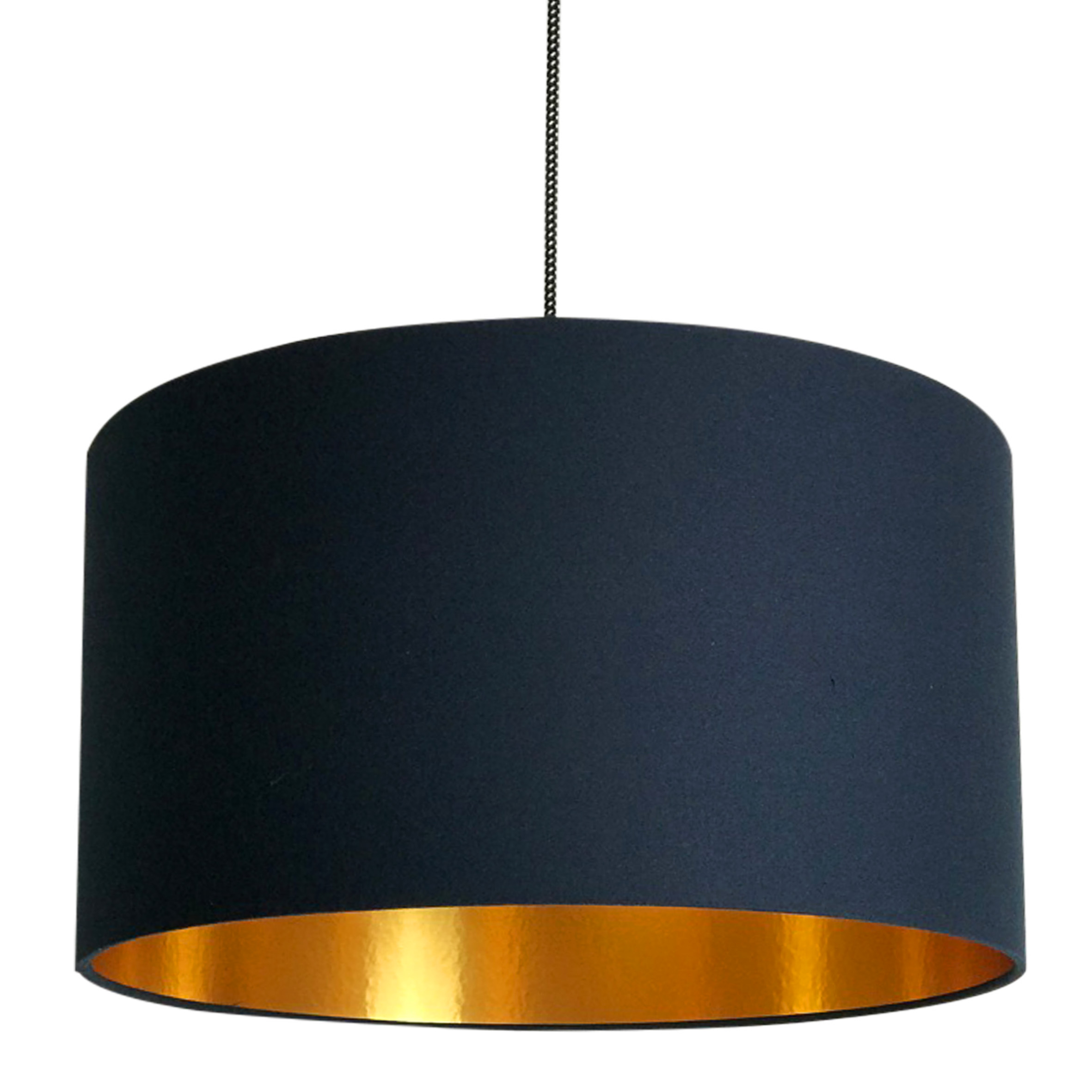 navy blue and gold lampshade