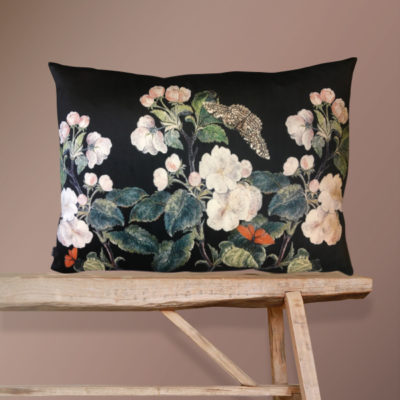 teal floral cushions