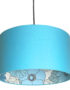Flower Power Silhouette Lampshade in Sky Blue