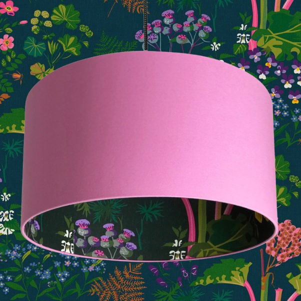 Candy Floss Rhubarb lampshade