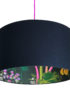 Rabarber Wallpaper Silhouette Lampshade in Deep Space Navy