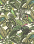 Tropical Jungle Silhouette Lampshade in Jade Cotton