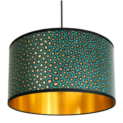 Senzo Spot Animal Print Lampshade With Gold Lining