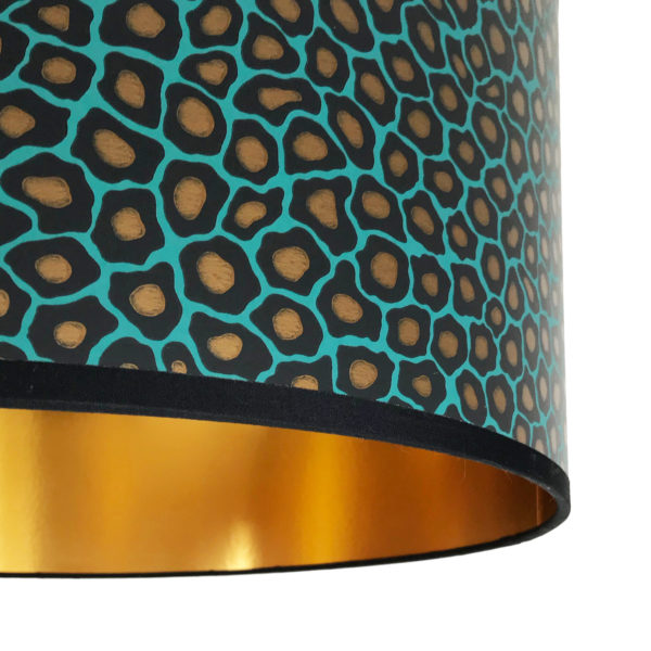 Senzo Spot Animal Print Lampshade With Gold Lining