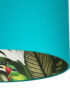 Tropical Jungle Silhouette Lampshade in Jade Cotton