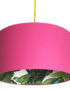 Tropical Jungle Silhouette Lampshade in Watermelon Pink