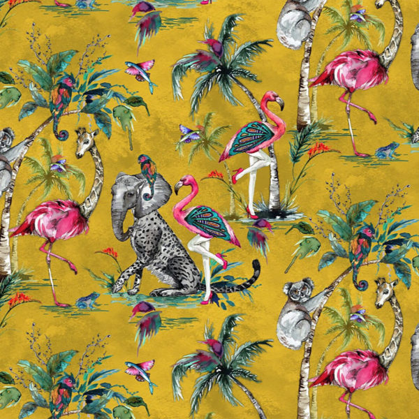 Mustard Chimiracle Wallpaper from Muck N Brass