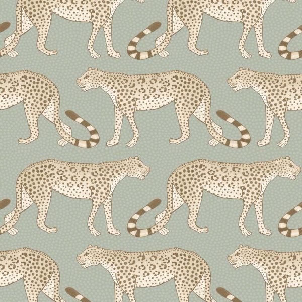 Cole & Son Ardmore Collection: Leopard Walk - 109/2009 White and Olive