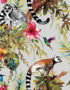 Kooky Jungle Lemur Wallpaper in Silver