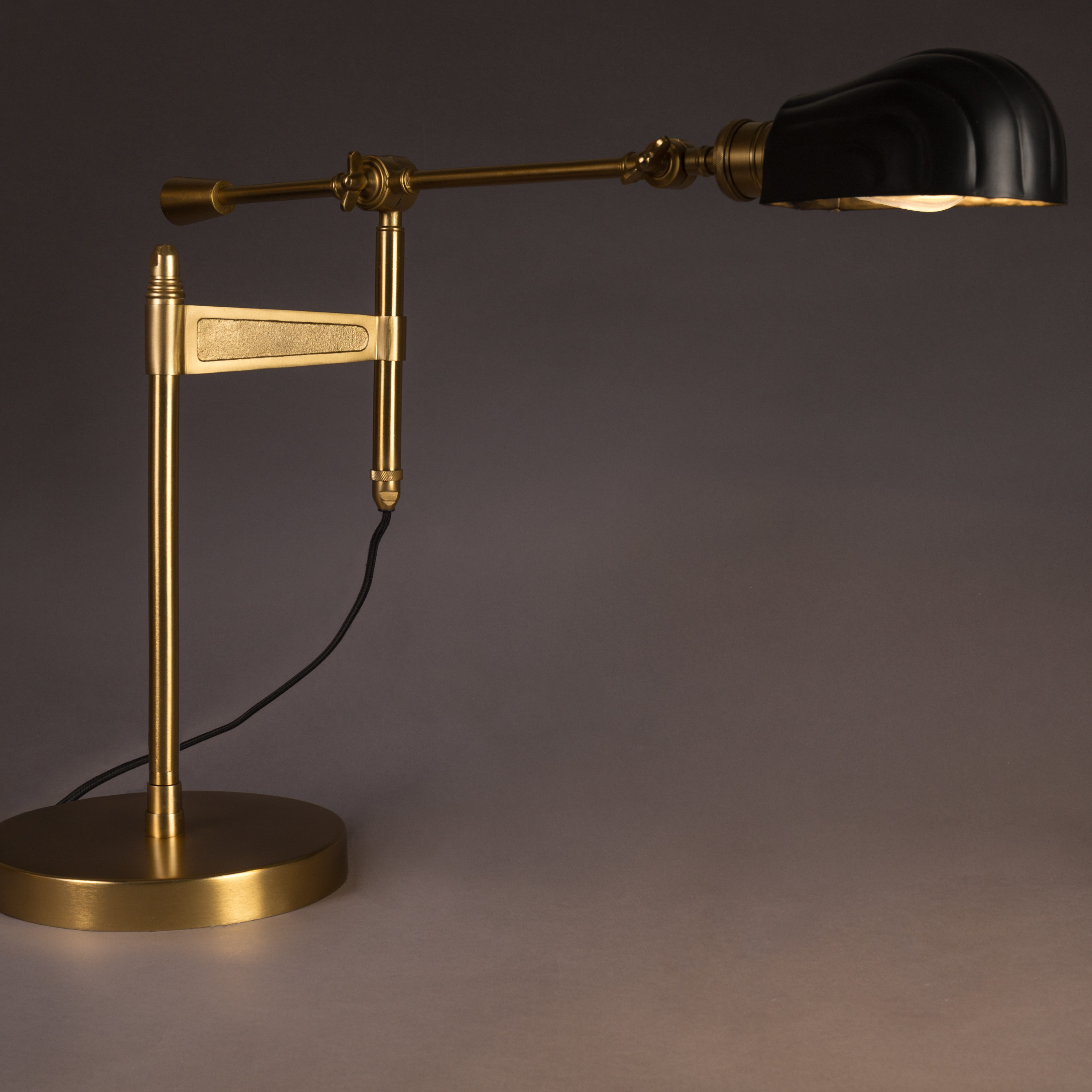 brass table lamp