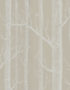 Cole & Son New Contemporary: The Woods Wallpaper Brown on Silver Foil 69/12149