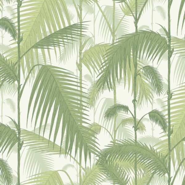 Cole & Son Palm Jungle wallpaper in Ivory & Green 95/1001