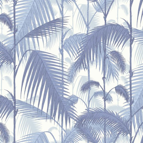 Cole & Son Palm Jungle wallpaper in China Blue 95/1005
