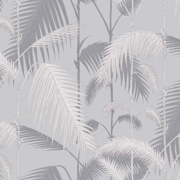 Cole & Son Palm Jungle wallpaper in Silver 95/1007